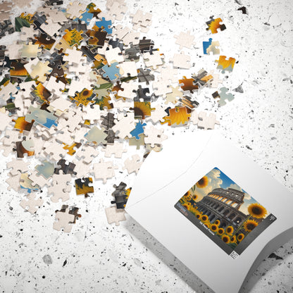 Jigsaw Puzzle, Ancient Colosseum and Sunflowers, 110 252 520 1014-Piece, Rome Italy, Creative Activity, Fun Family Game, Gift for Travelers Puzzle The Puzzle Chest