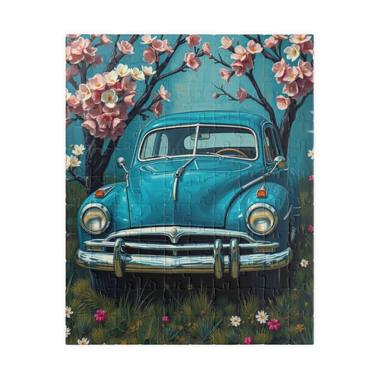 Spring Vintage Car Jigsaw Puzzle, Perfect Family Game Night, Gift for Car Lovers, Nostalgic Home Décor 110 pcs (Vertical) Puzzle The Puzzle Chest
