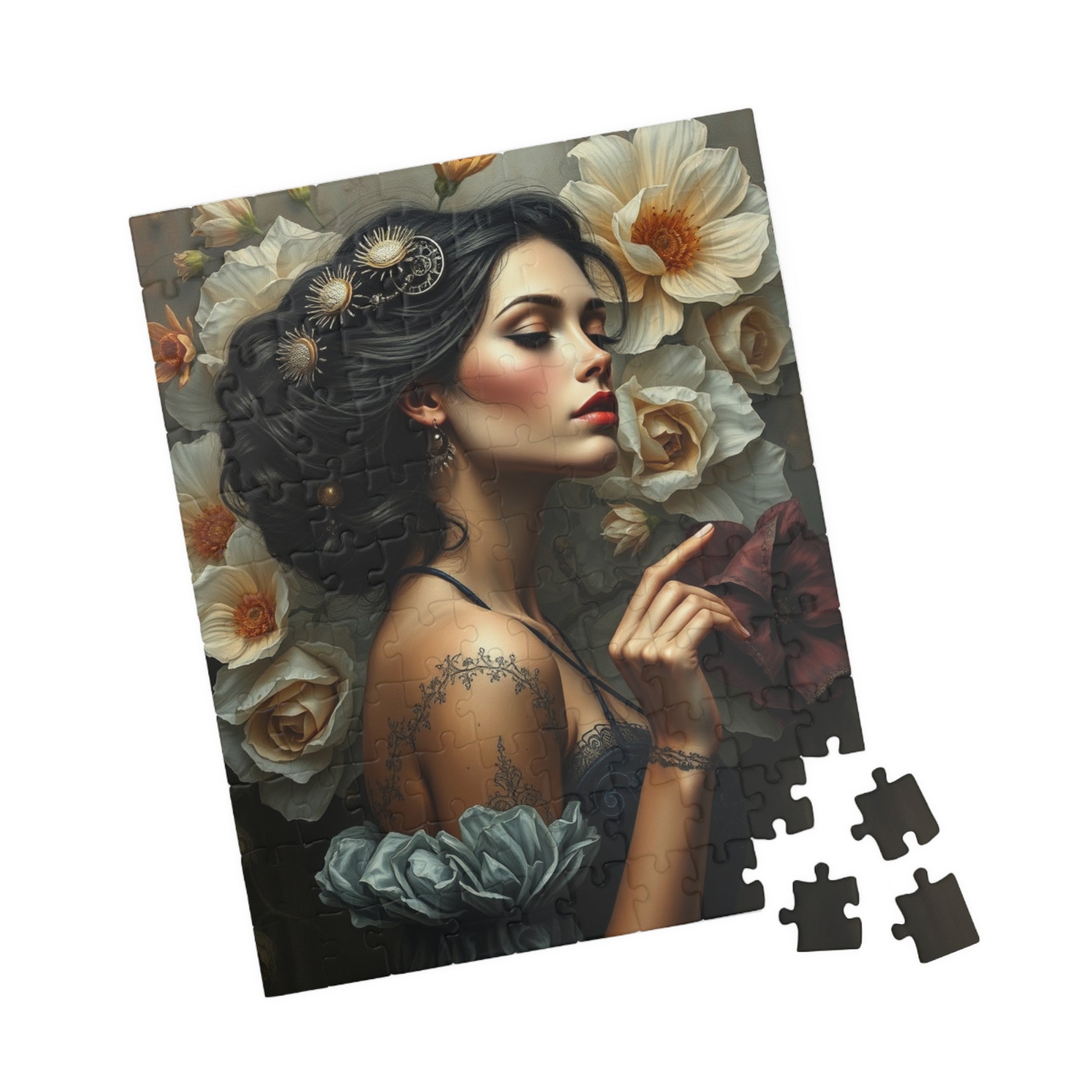 Artistic Female Steampunk Portrait Puzzle, Unique Jigsaw for Relaxation, Gift for Art Lovers and Puzzle Enthusiasts, Home Decor, Family Fun Puzzle The Puzzle Chest
