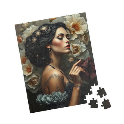 Artistic Female Steampunk Portrait Puzzle, Unique Jigsaw for Relaxation, Gift for Art Lovers and Puzzle Enthusiasts, Home Decor, Family Fun Puzzle The Puzzle Chest