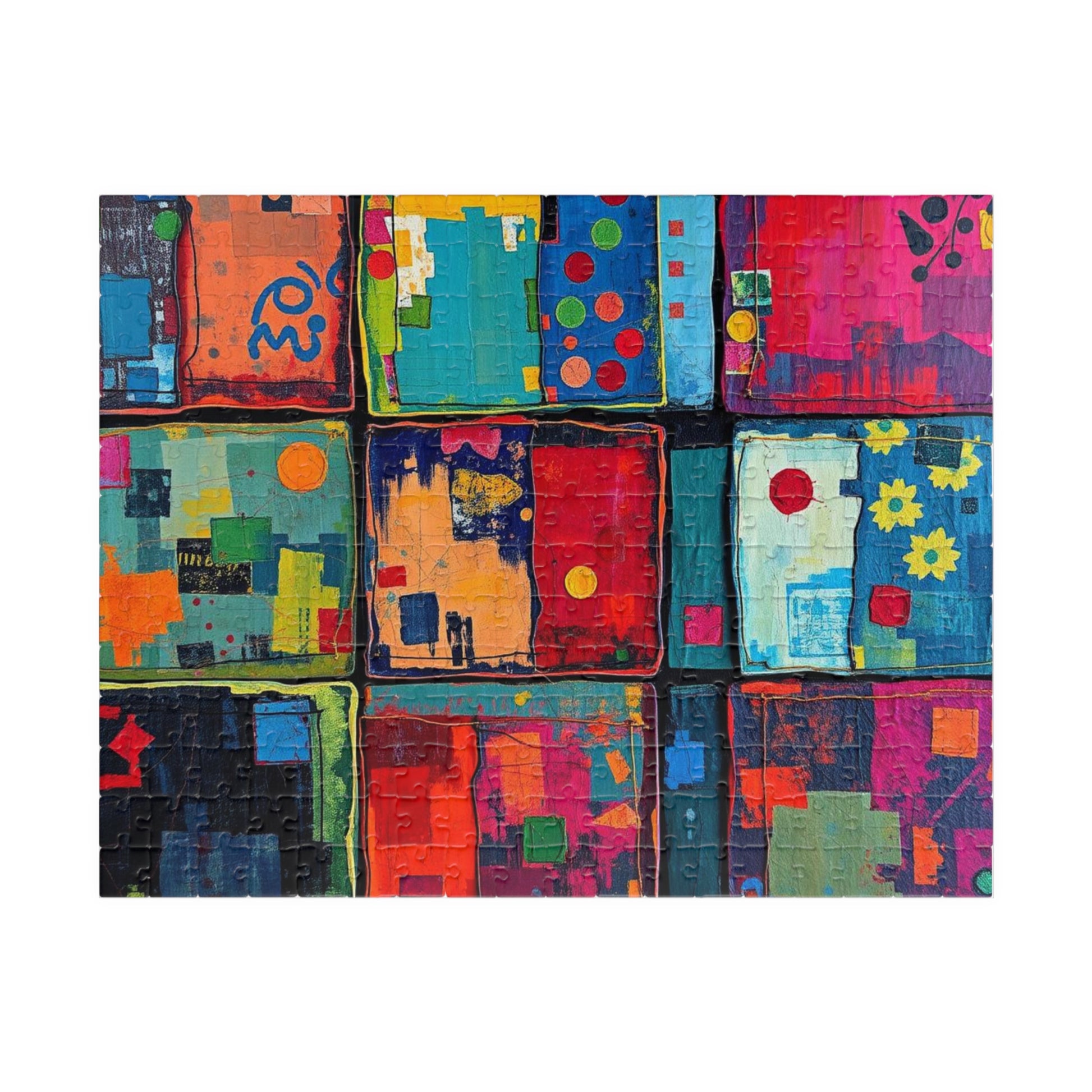 Colorful Abstract Art Puzzle - 110, 252, 520, 1014-piece, Fun Family Activity, Gift for Puzzle Lovers, Home Entertainment Party Game 252 pcs (Horizontal) Puzzle The Puzzle Chest