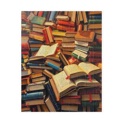 Book Lover's Jigsaw Puzzle Fun - Chaotic Collage, Ideal for Cozy Home Activity, Family Bonding Time Brain Teaser, Gift for Readers 110 pcs (Vertical) Puzzle The Puzzle Chest