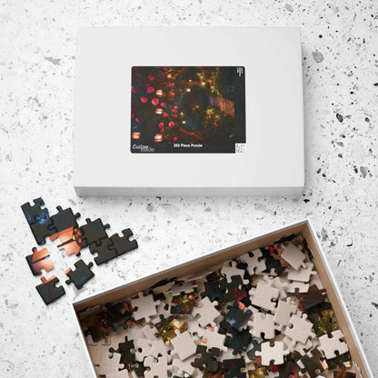 Camellia Flowers Nighttime Puzzle, Tranquil Lantern-Lit Floral Scene, Cozy and Relaxing Jigsaw Game for Adults, Ideal Nature Lover Gift Puzzle The Puzzle Chest
