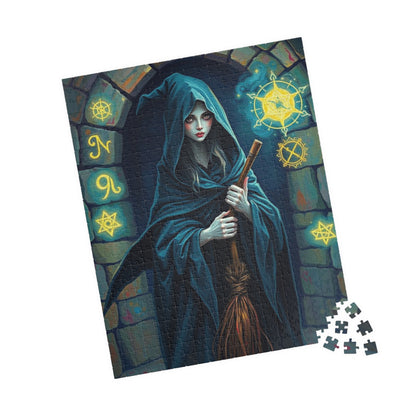 Witchfire Stone Circle - Mystical Witch Puzzle, Enchanting Jigsaw for Family Game Night Halloween Gift for Puzzle Lover Home Entertainment