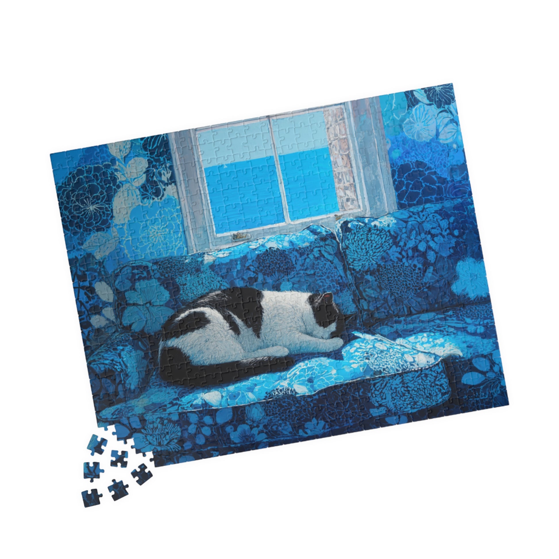Matisse’s Dream Cat – Seaside Fauvist Cat Jigsaw Puzzle, Animal Theme Artistic Puzzle for Adults 520 pcs (Horizontal) Puzzle The Puzzle Chest