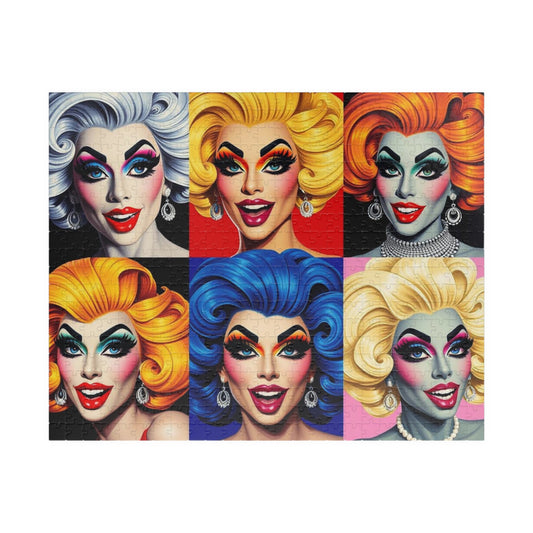 Vibrant Drag Queen Puzzle - Fun Home Activity, Unique Gift for Friends, Family Bonding, LGBTQ+ Celebration, Colorful Decor for All Occasions 520 pcs (Horizontal) Puzzle The Puzzle Chest