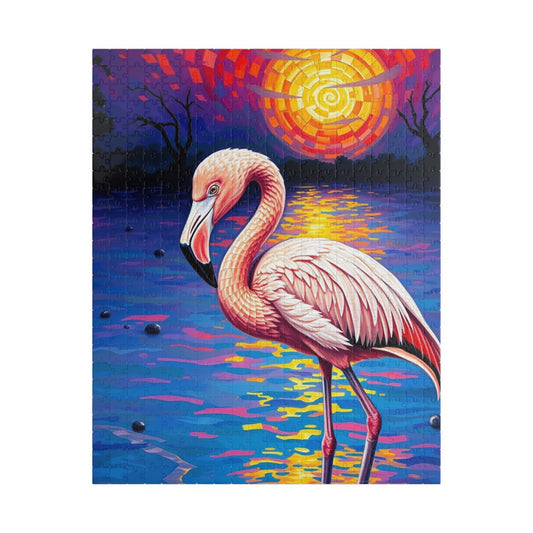 Flamingo Sunset Mosaic Jigsaw Puzzle, 110-1014 Piece, Fun Family Activity, Creative Hobby, Educational Game, Gift for Bird Lovers 520 pcs (Vertical) Puzzle The Puzzle Chest