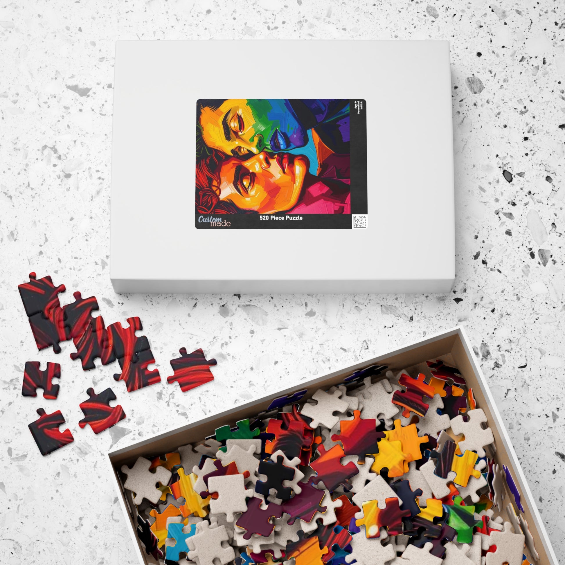 United in Color Jigsaw Puzzle - Pride Portrait, LGBTQ Art Rainbow Faces, Pride Gift for Puzzle Lover, Friends, Family or Solo Fun Puzzle The Puzzle Chest