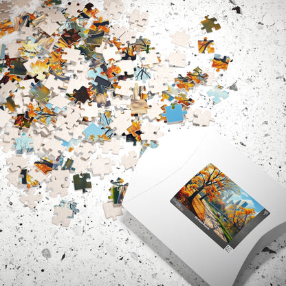 Central Park Autumn Landscape Puzzle, Nature Themed Jigsaw Game, Mindfulness Activity, Family Game Night, Puzzle Lover Gift Brain Teaser Puzzle The Puzzle Chest