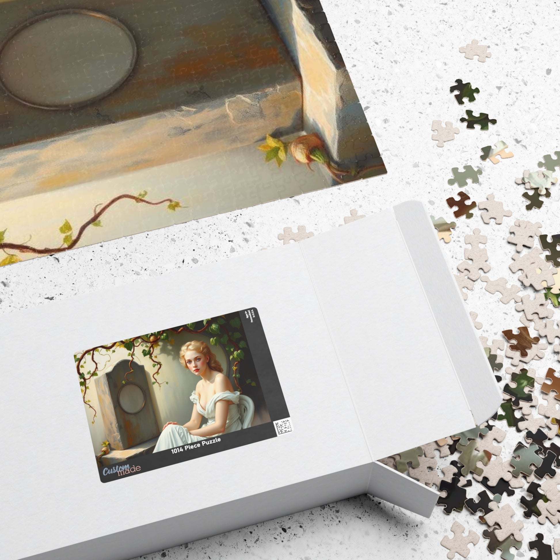 Mourner's Vigil Gothic Jigsaw Puzzle - Woman at Cemetery, Gothic Art Print, Dark Romantic Fantasy Gift for Art Lovers and Puzzle Collectors Puzzle The Puzzle Chest