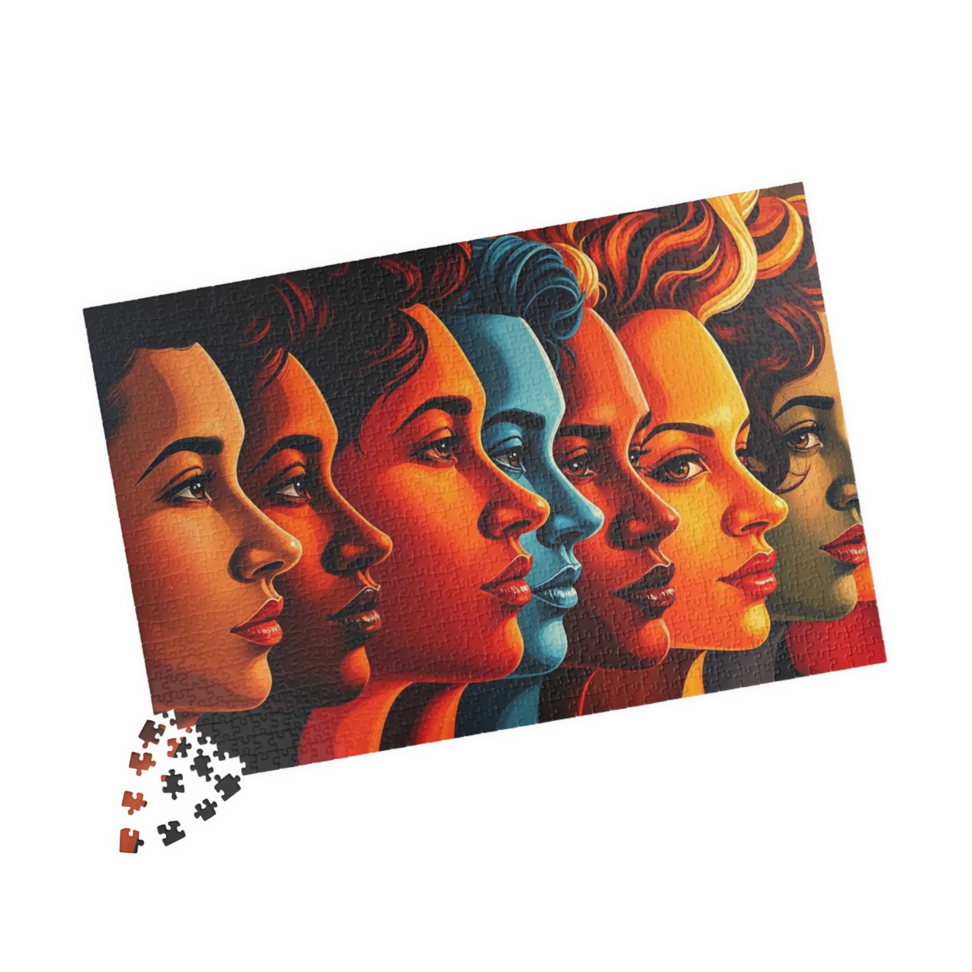 Human Tapestry Jigsaw Puzzle, Diversity Silhouette Puzzle, Face Collage Puzzle, Puzzle Lover Gift for Friend, Family Bonding, Mind Challenge Puzzle The Puzzle Chest
