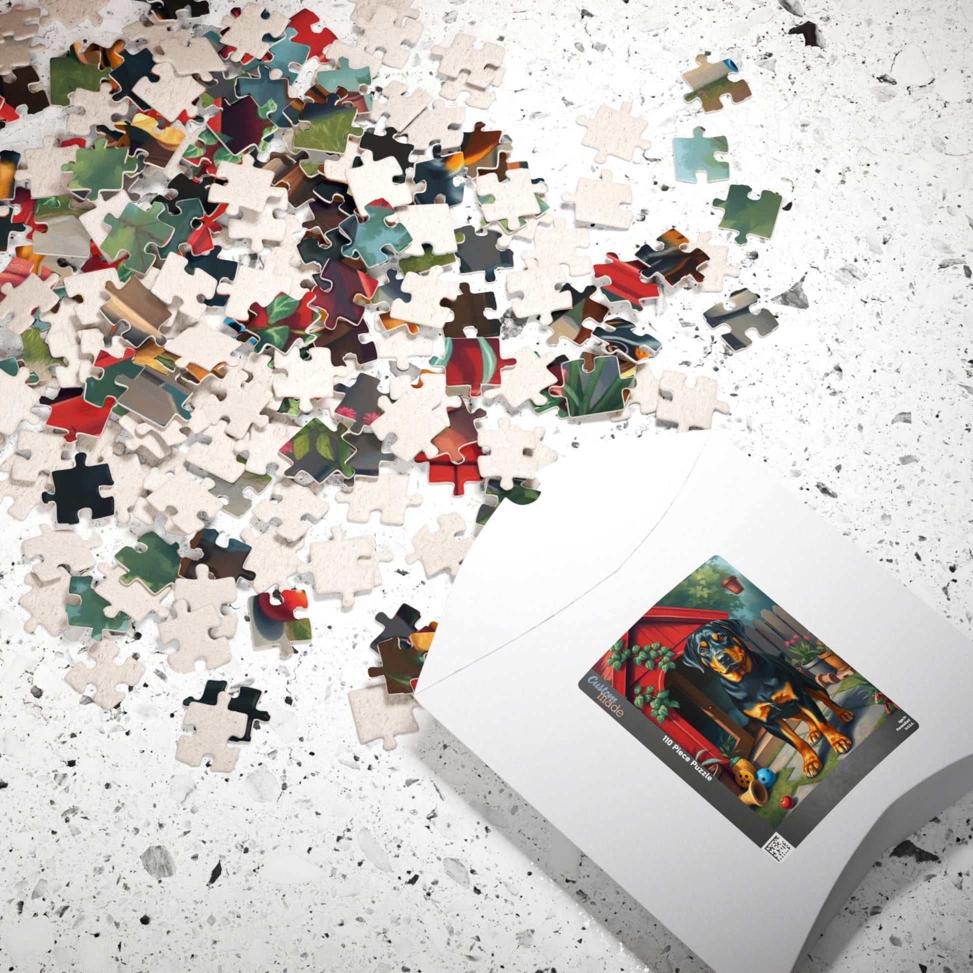 Rottweiler Jigsaw Puzzle, Holiday Birthday Gift for Dog Lovers Puzzle Enthusiasts Pet Owner, Family Activity Solo Fun, Home Entertainment Puzzle The Puzzle Chest