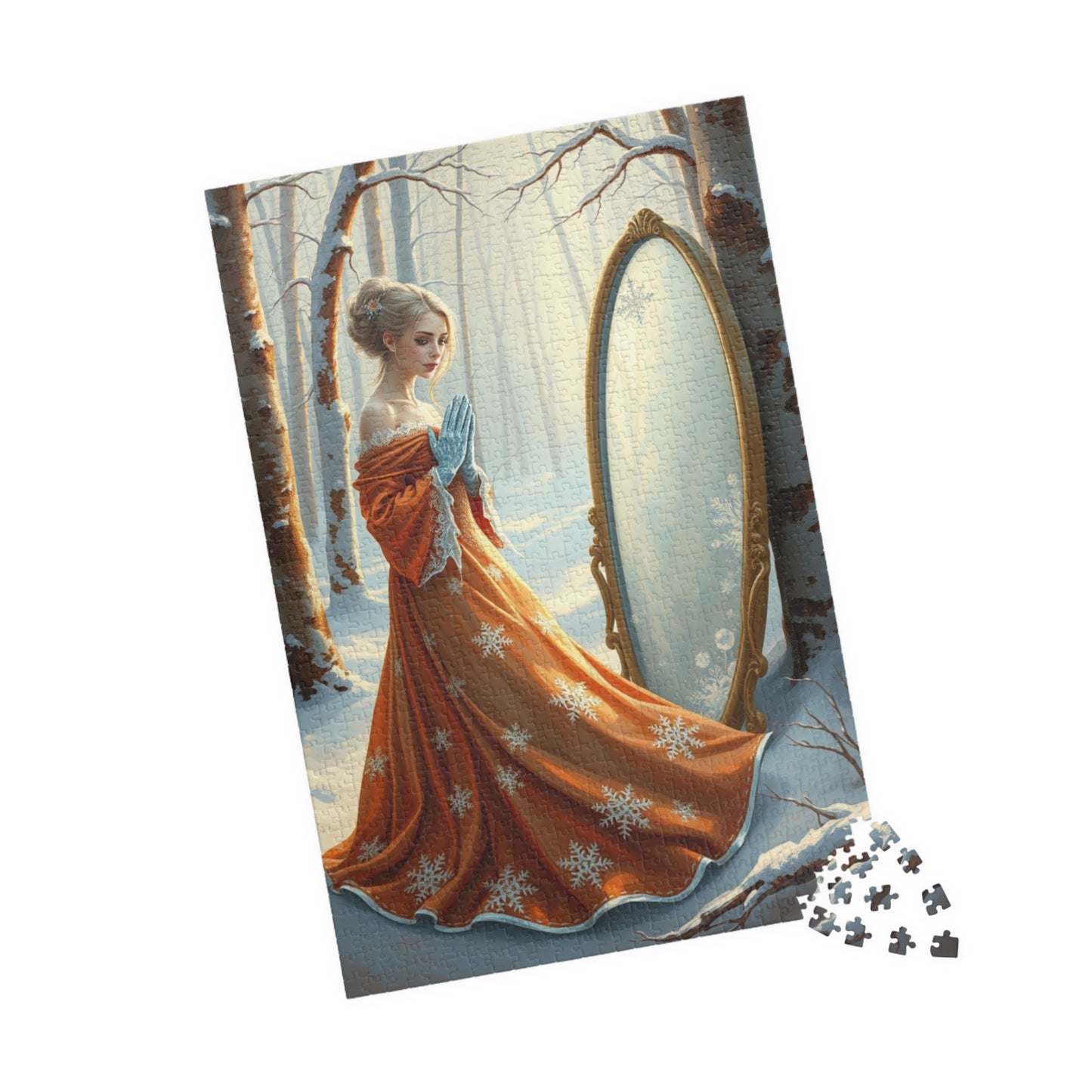 Elegant Frost Spirit Puzzle | Winter Wonderland Jigsaw Game | 110, 252, 520, 1014-piece | Holiday Decor, Family Fun Gift Idea, Cozy Nights