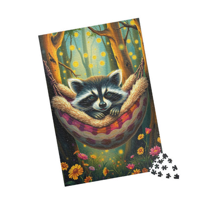 Whimsical Raccoon Puzzle, 110-1014-Piece, Nature-Themed Fun Family Activity, Gift for Animal Lovers, Cozy Home Entertainment, Brain Teaser Puzzle The Puzzle Chest