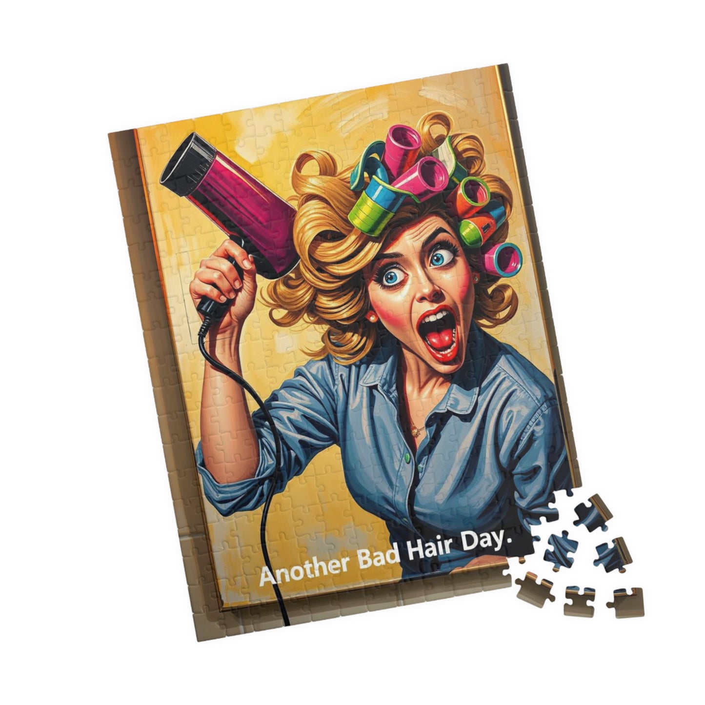 Humorous Pop Art Jigsaw Puzzle - Another Bad Hair Day Fun for Adults, Gift for Friends, Haircut Lovers, Family Game Night Puzzle The Puzzle Chest