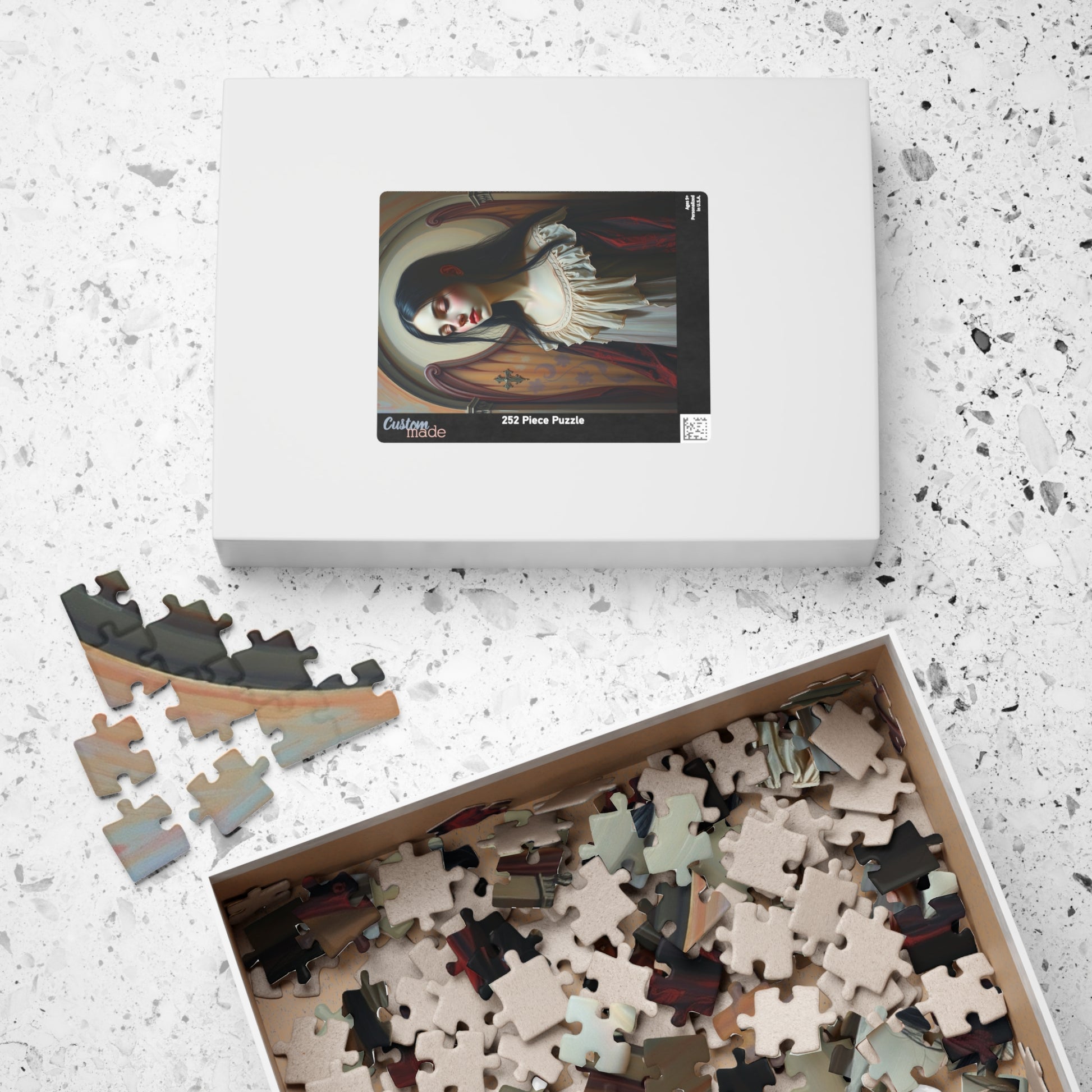 Artistic Portrait Puzzle, Unique Jigsaw Puzzle for Adults, Perfect Gift for Gothic Art Lover and Puzzle Enthusiast, Mindfulness Activity Puzzle The Puzzle Chest