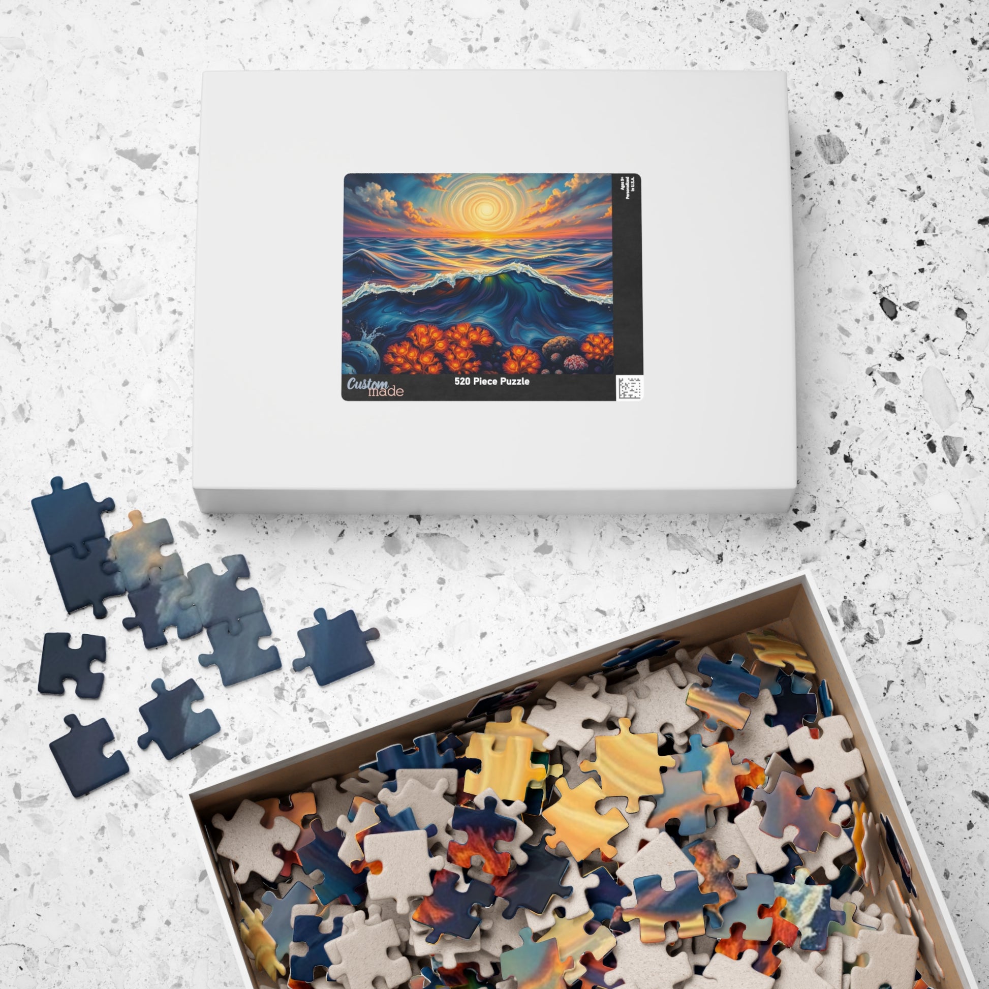 Ocean Sunset Jigsaw Puzzle, 110, 252, 520, 1014-piece Landscape, Family Game Night, Gift for Beach Lover and Friends Puzzle The Puzzle Chest