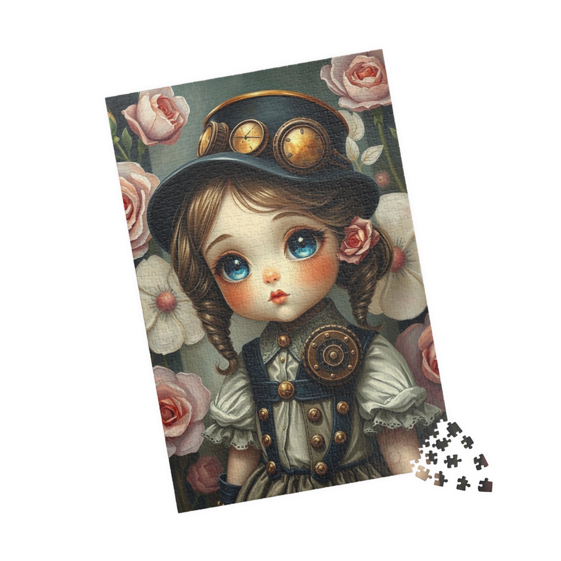 Whimsical Victorian Girl Puzzle, 110-1014 Piece Steampunk Jigsaw Game, Family Game, Gift for Adult and Teen Puzzle Lover, Home Entertainment Puzzle The Puzzle Chest