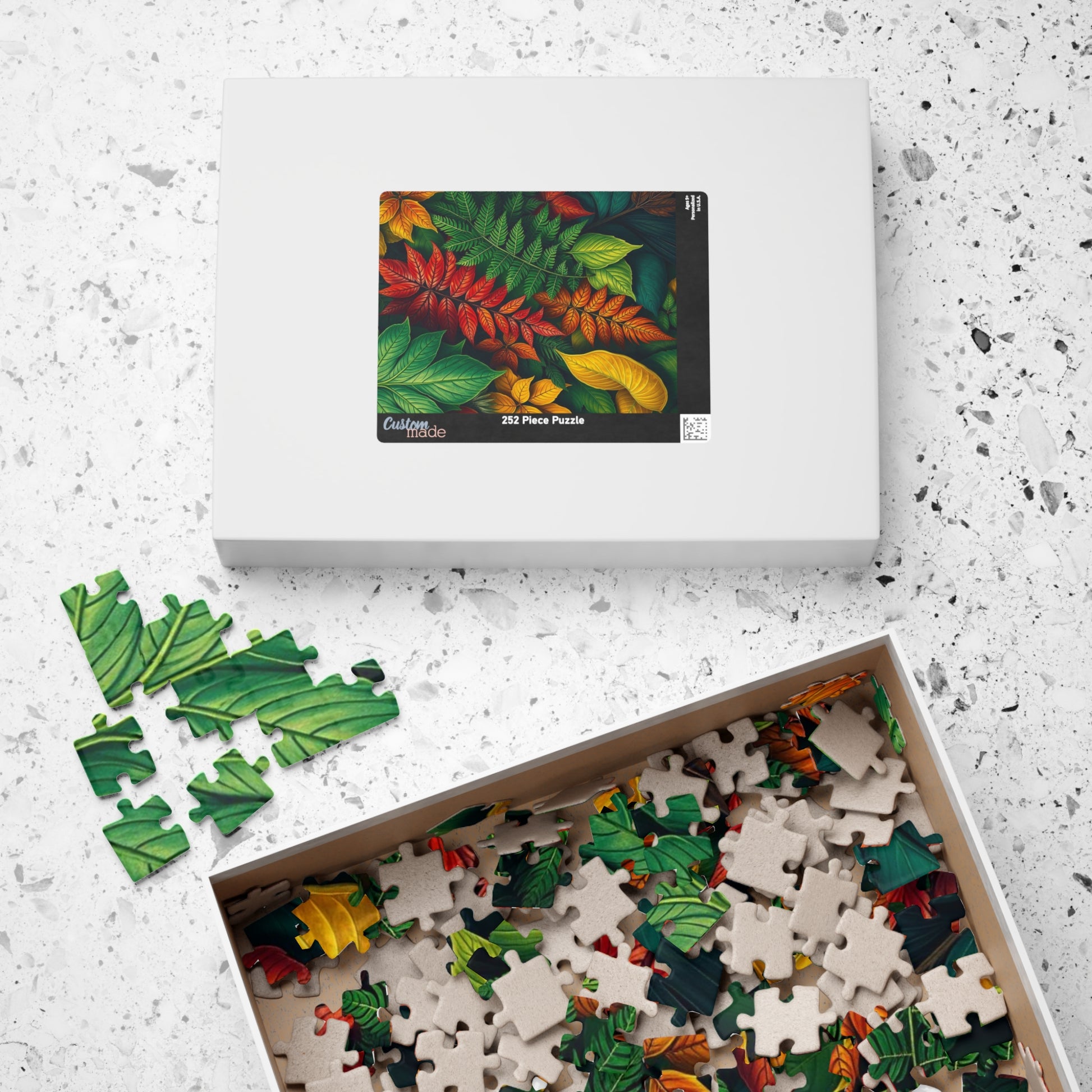 Chaotic Autumn Leaves Jigsaw Puzzle - Colorful Nature Scene, Family Game Night, Cozy Gift for Plant Lover Creative Hobby Puzzle The Puzzle Chest