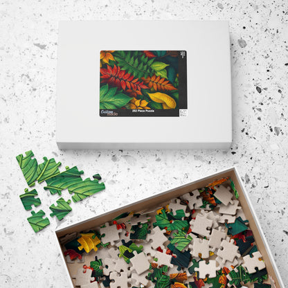 Chaotic Autumn Leaves Jigsaw Puzzle - Colorful Nature Scene, Family Game Night, Cozy Gift for Plant Lover Creative Hobby Puzzle The Puzzle Chest