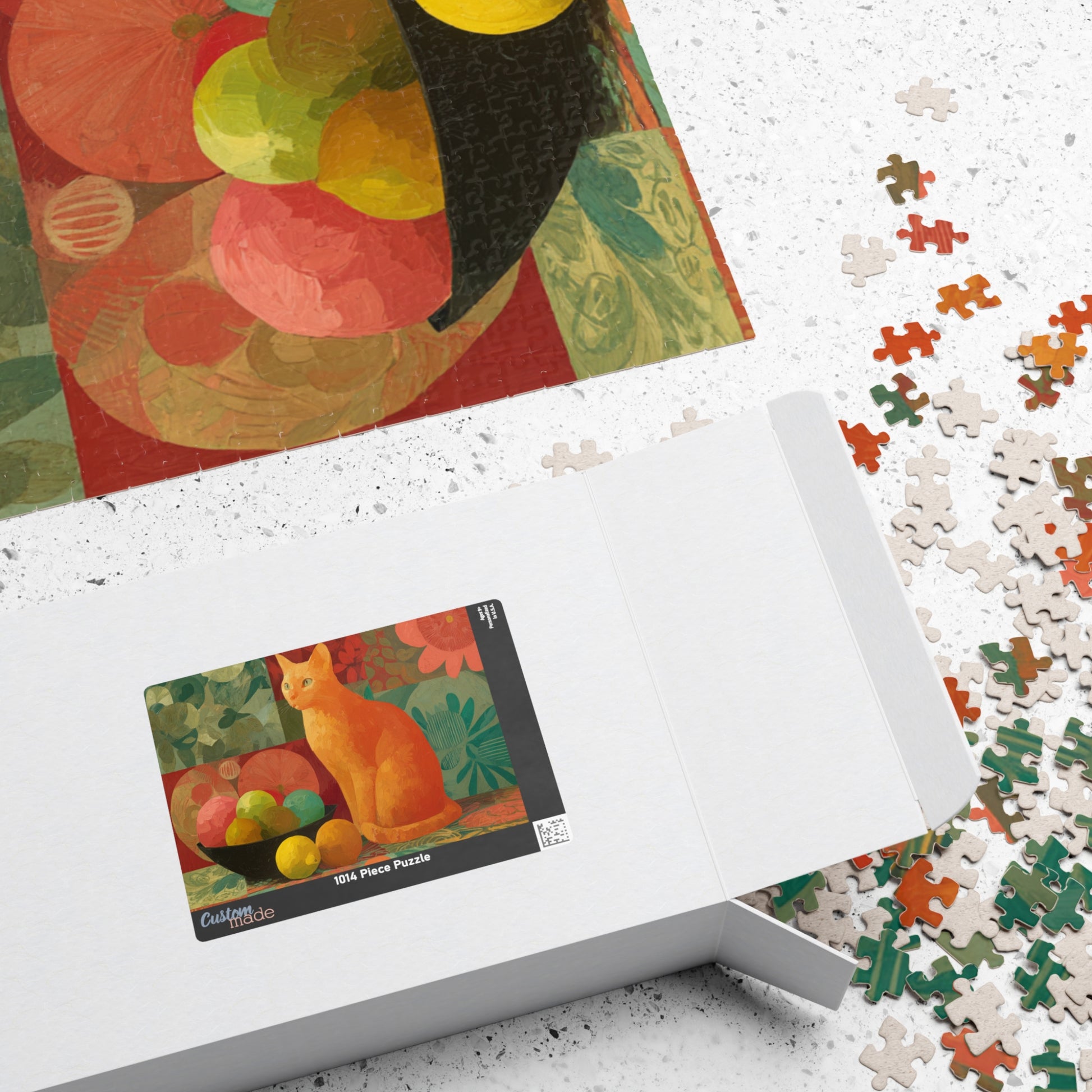 The Cat and the Fruit Bowl – Still Life Art Jigsaw Puzzle, Animal Theme Fauvist Cat Puzzle, Matisse-Inspired Puzzle The Puzzle Chest