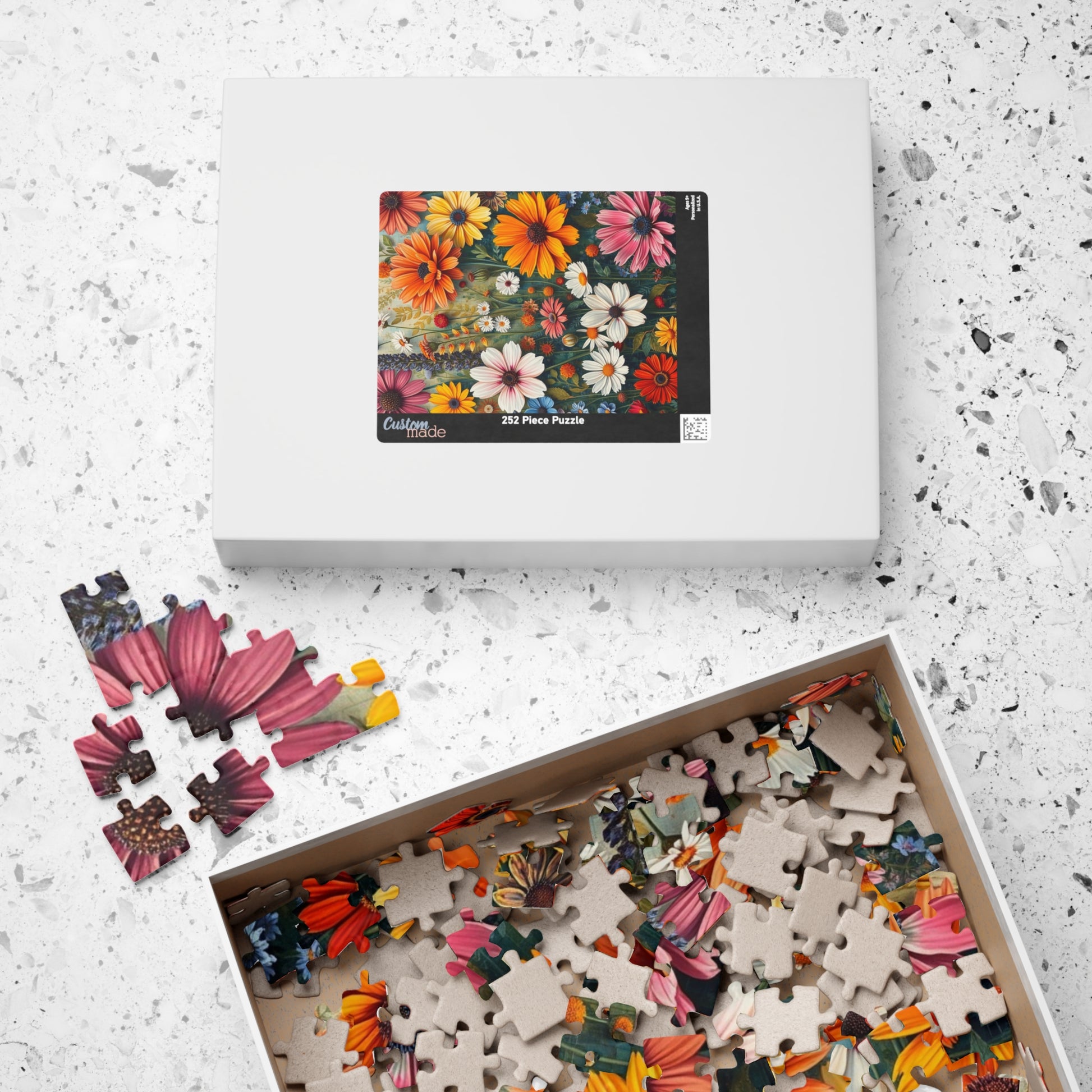 Floral Jigsaw Puzzle, Gift for Flower Lovers, Family Fun Activity, Solo Fun Puzzle The Puzzle Chest