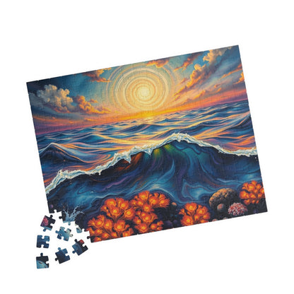 Ocean Sunset Jigsaw Puzzle, 110, 252, 520, 1014-piece Landscape, Family Game Night, Gift for Beach Lover and Friends Puzzle The Puzzle Chest