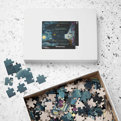 Haunting Gothic Mansion Puzzle 110, 252, 520, 1014-piece, Moonlit Abandoned House with Glowing Window, Fans of Mystical Atmospheric Art Gift Puzzle The Puzzle Chest