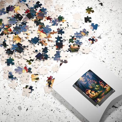 Fantasy Mushroom Castle Puzzle, Enchanting 110-1014 pieces, Perfect for Family Game Night, Ideal Gift for Puzzle Lovers Puzzle The Puzzle Chest