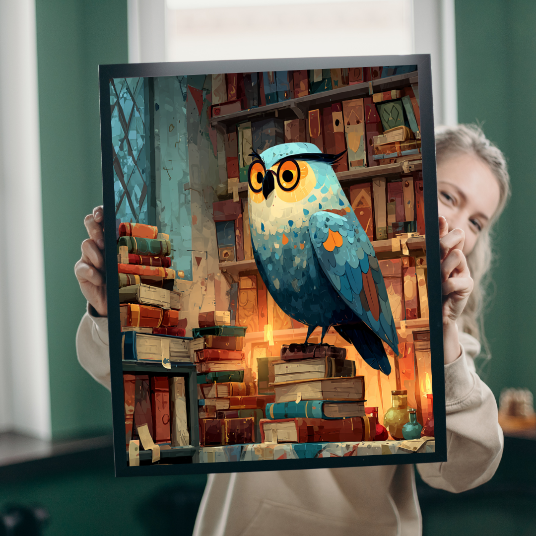 Owl Librarian Jigsaw Puzzle - Bird Game for Book Lovers | Great for Family Bonding, Gifts, Decor, Relaxation, and Mindfulness Puzzle The Puzzle Chest