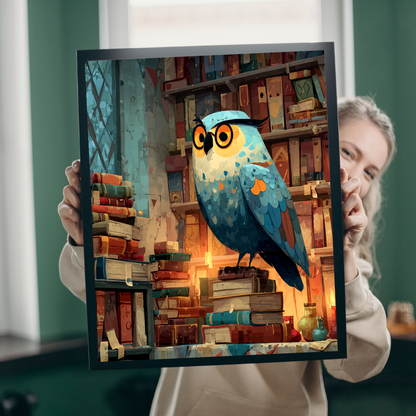 Owl Librarian Jigsaw Puzzle - Bird Game for Book Lovers | Great for Family Bonding, Gifts, Decor, Relaxation, and Mindfulness Puzzle The Puzzle Chest