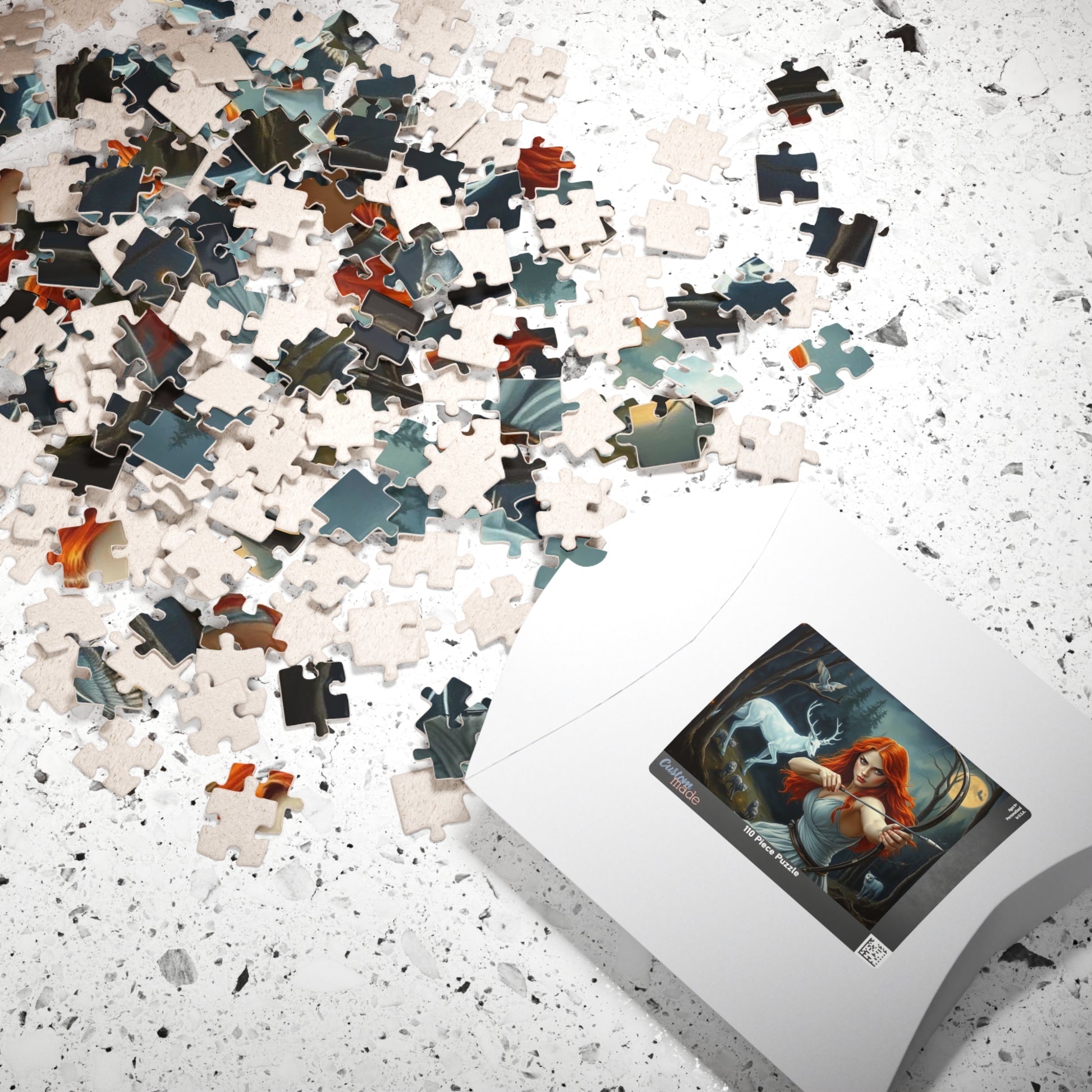 Enchanting Forest Quest Puzzle, Artemis Goddess of the Hunt Jigsaw Game | Whimsical Art, Nature Enthusiast Gift, Family Activity, Cozy Night Puzzle The Puzzle Chest