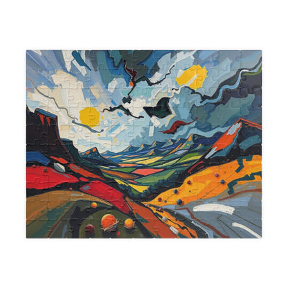 Colorful Landscape Puzzle, Abstract Jigsaw Puzzle Game for Adult Puzzle Lover Gift for Friend Family Game Nights 110 pcs (Horizontal) Puzzle The Puzzle Chest
