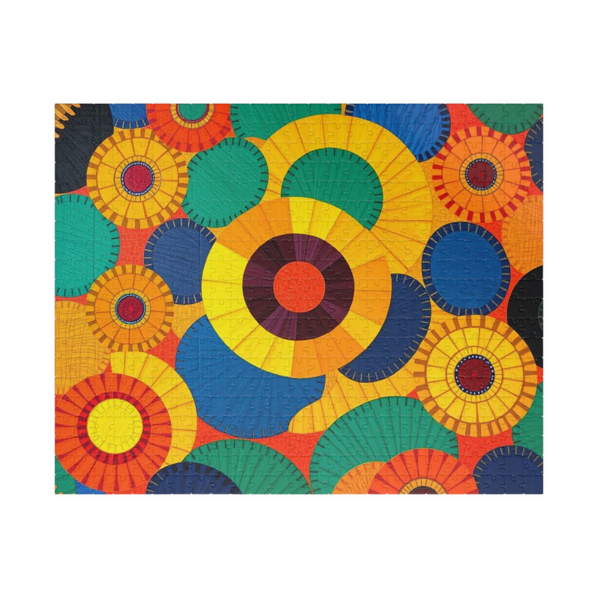 Colorful Abstract Jigsaw Puzzle Game for Adults, Perfect Family Activity, Home Entertainment, Gift for Puzzle Lover, Art Enthusiast 520 pcs (Horizontal) Puzzle The Puzzle Chest