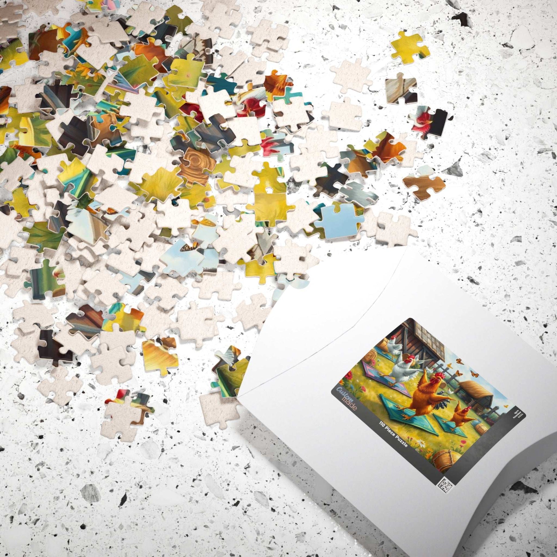 Farmyard Yoga Jigsaw Puzzle - Hilarious Chicken Exercise Class Puzzle The Puzzle Chest