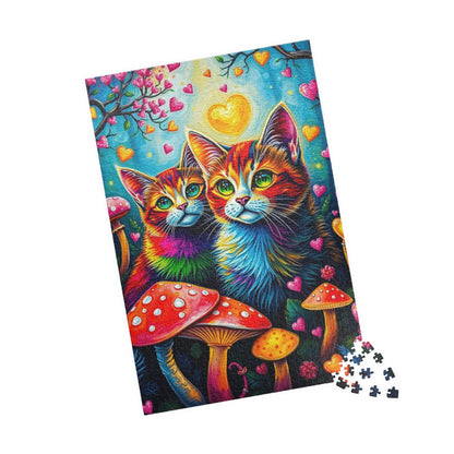 Whimsy Woods - Rainbow Cats and Pride Forest Jigsaw Puzzle, 110 to 1014-piece, Cat Lover Gift, Family Activity or Solo Fun, Brain Teaser Puzzle The Puzzle Chest