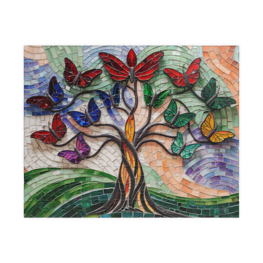 Mosaic Butterfly Tree of Life Jigsaw Puzzle 110 pcs (Horizontal) Puzzle The Puzzle Chest
