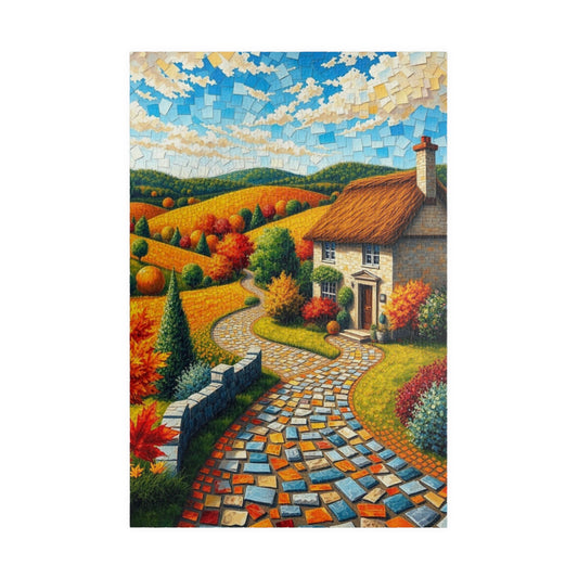 Autumn Landscape Mosaic Puzzle - 110/252/520/1014-Piece, Ideal for Family Game Night, Cozy Fall Decor, Nature Lover Gift, Relaxing Activity 1014 pcs (Vertical) Puzzle The Puzzle Chest
