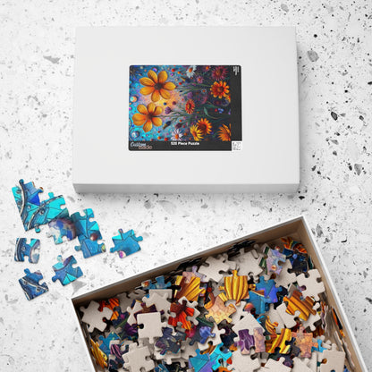 Colorful Floral Mosaic Puzzle - 110, 252, 520, 1014-piece | Flower Lover Gift, Family Bonding Activity, Puzzle Game Night, Frameable Art Puzzle The Puzzle Chest