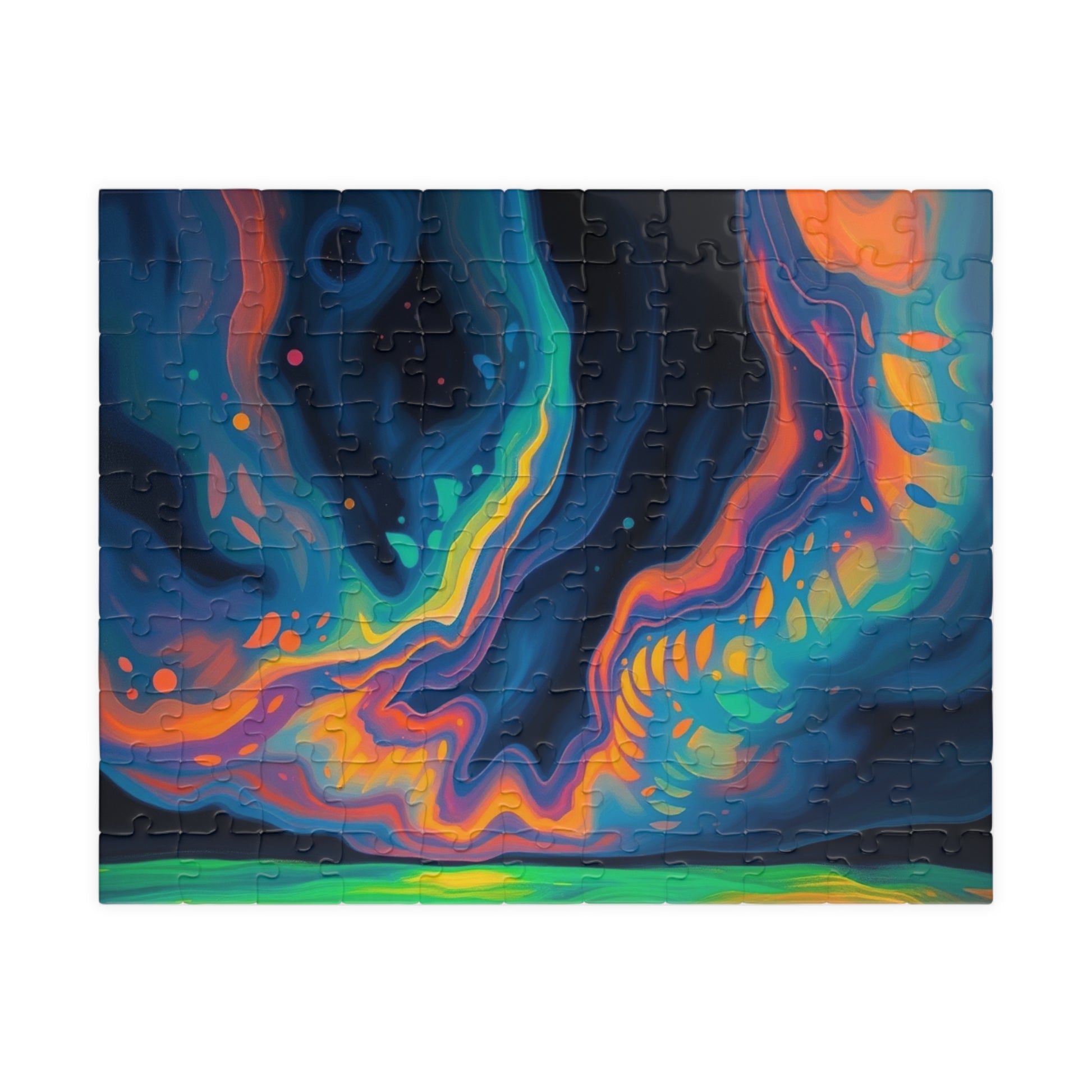 Vibrant Abstract Jigsaw Puzzle, Fun Family Indoor Activity, Gift for Kids and Adults, Puzzle Lovers Gift for Friends 110 pcs (Horizontal) Puzzle The Puzzle Chest
