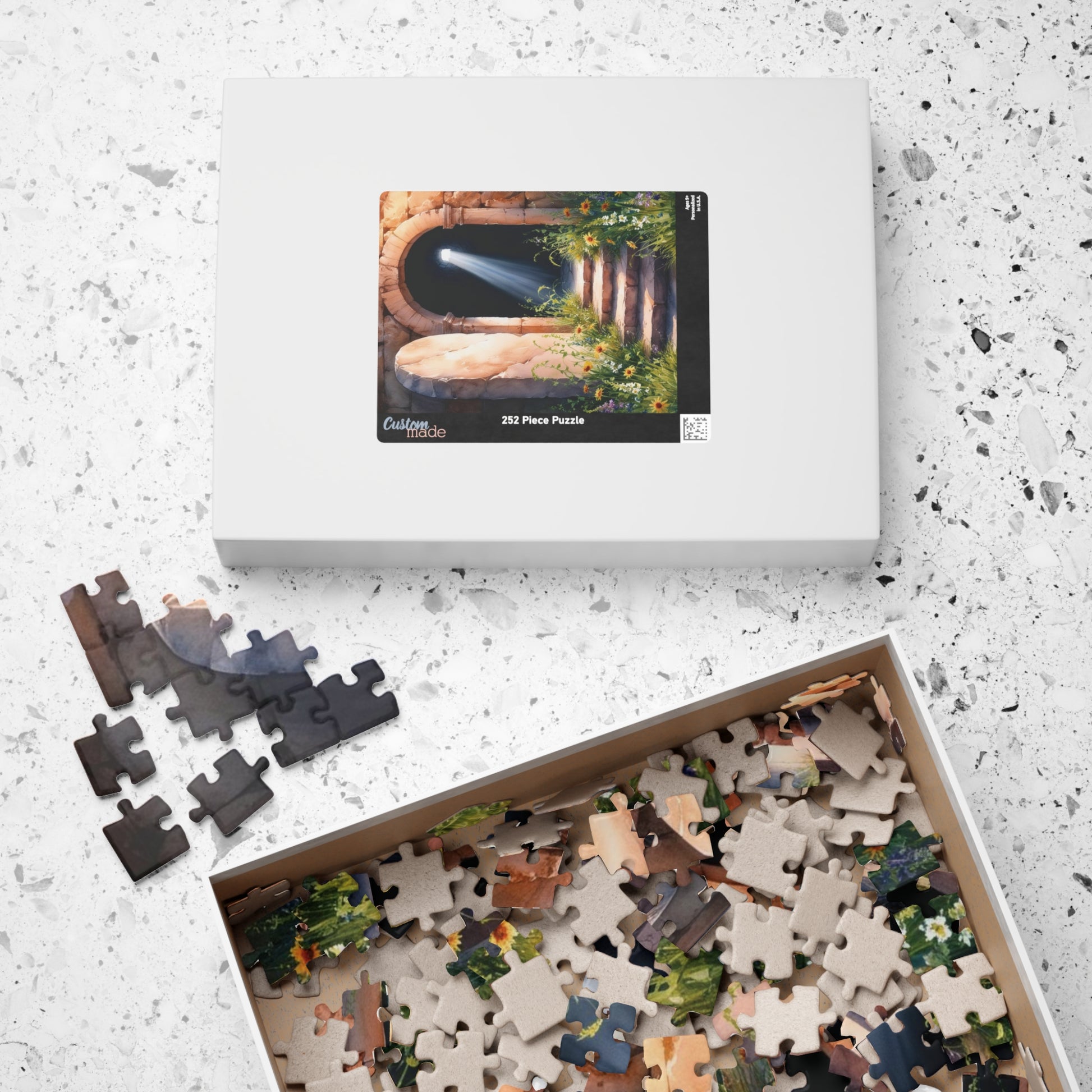 Religious Themed Puzzle, Bible Stone Tomb Puzzle, Christian Puzzle Enthusiasts, Easter Gift, Spiritual Jigsaw, Resurrection Scene Puzzle Puzzle The Puzzle Chest