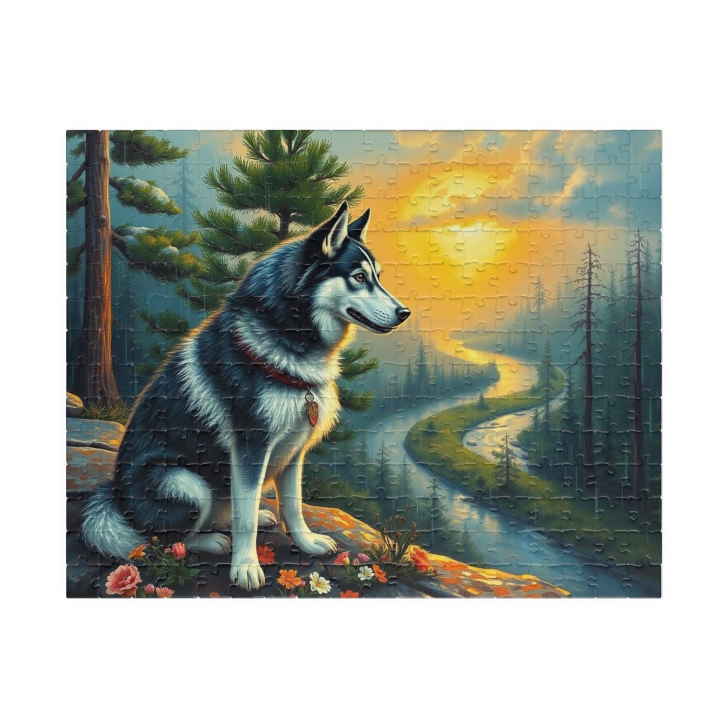 Nature-Inspired Wolf Puzzle, Stunning Serenity Artwork, Perfect for Family Game Night, Gifts for Animal Lovers, Cozy Indoor Activity 252 pcs (Horizontal) Puzzle The Puzzle Chest