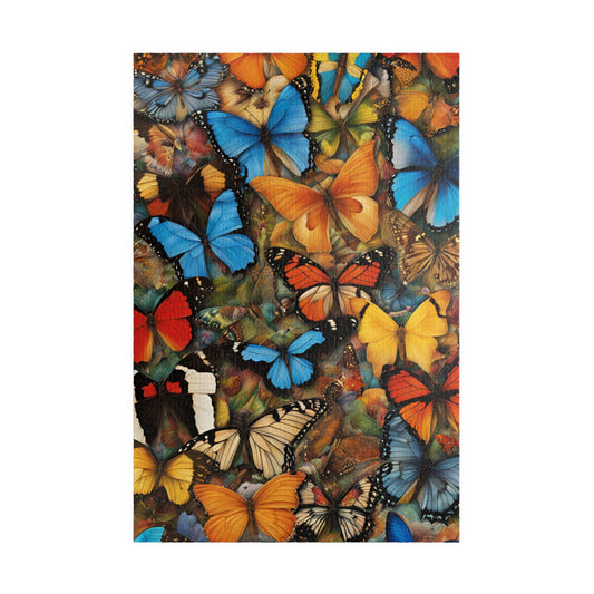 Butterfly Puzzle, Colorful Chaotic Collage Jigsaw, 252 520 1014-Piece Game, Mindfulness Activity, Gift for Nature Lover, Indoor Fun 1014 pcs (Vertical) Puzzle The Puzzle Chest