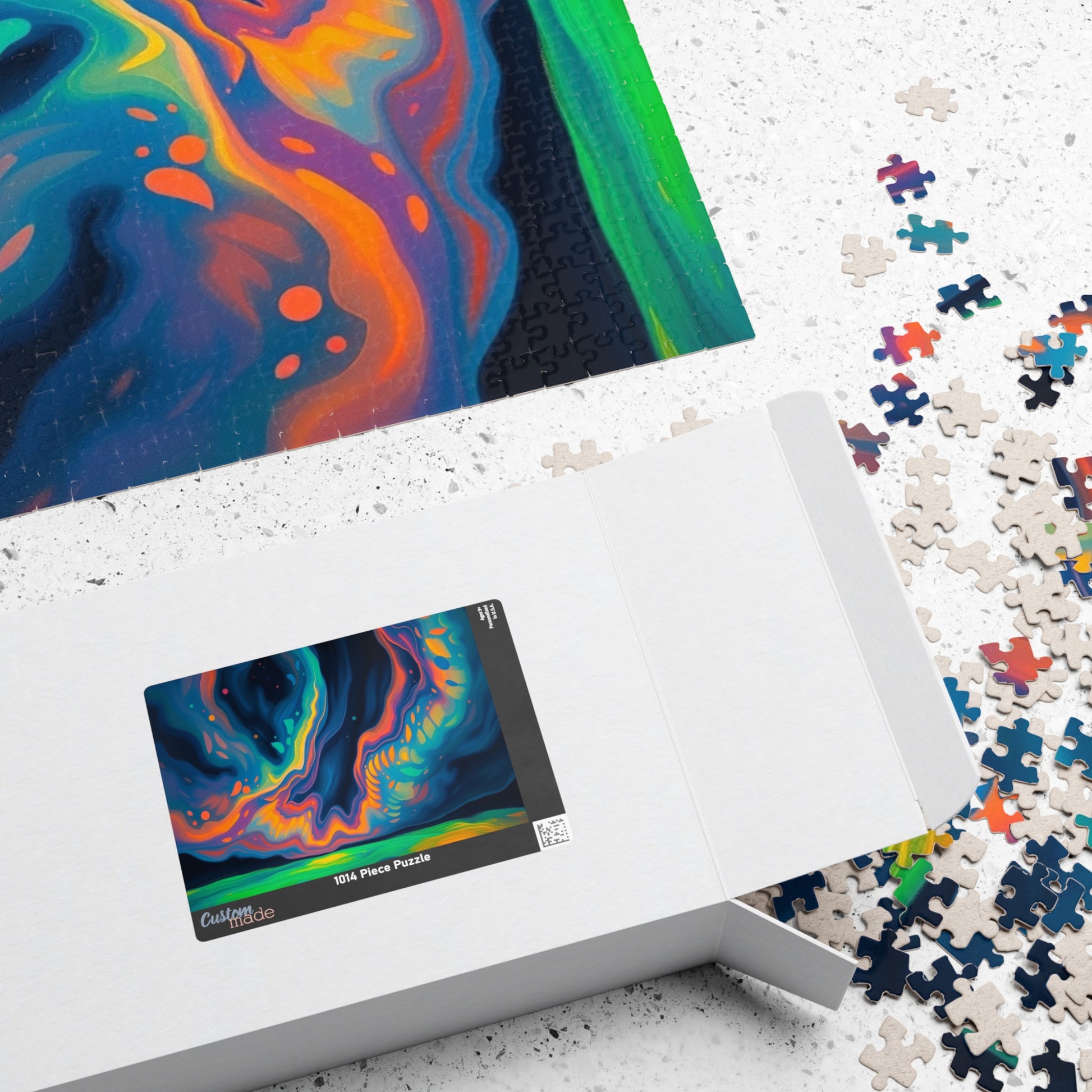 Vibrant Abstract Jigsaw Puzzle, Fun Family Indoor Activity, Gift for Kids and Adults, Puzzle Lovers Gift for Friends Puzzle The Puzzle Chest