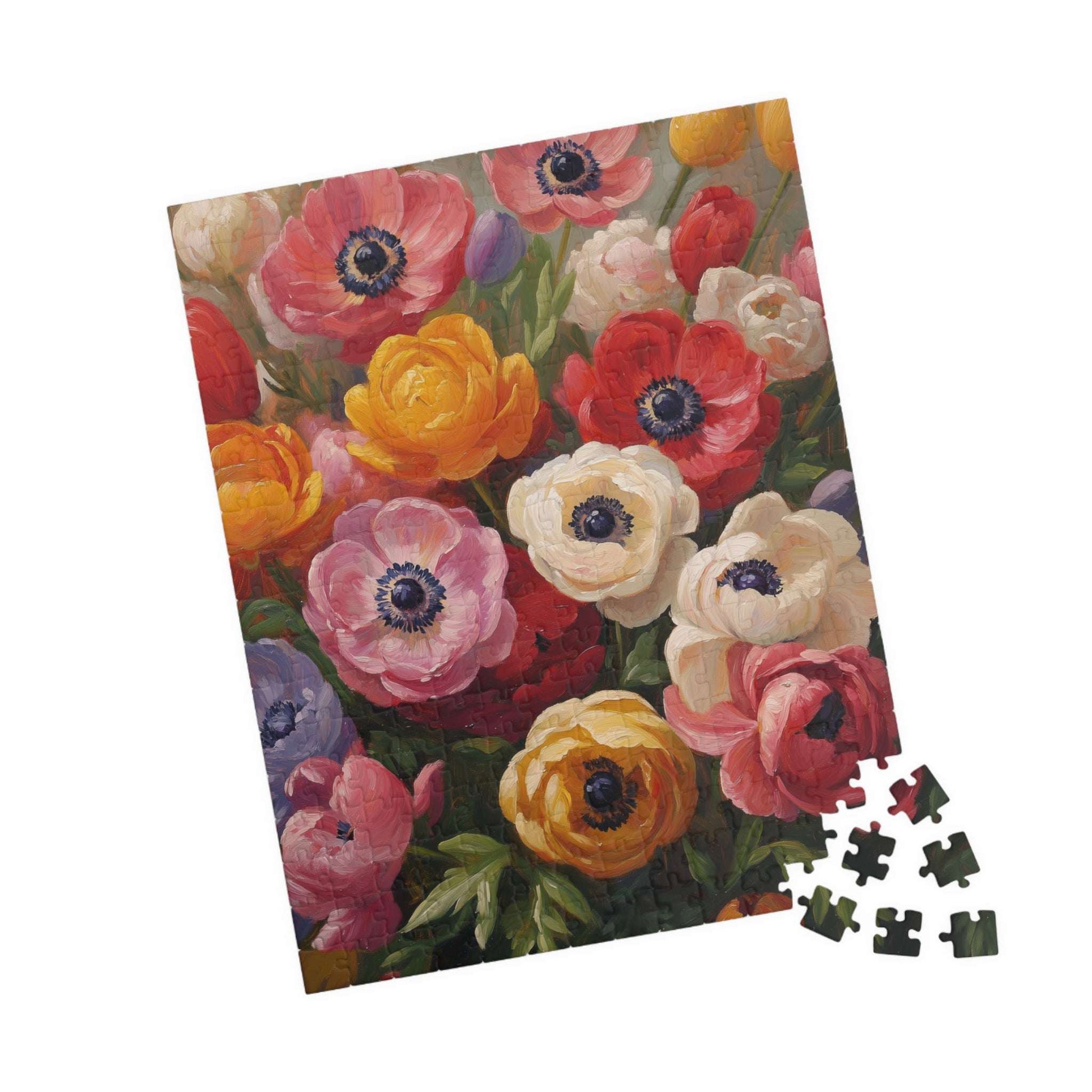 Colorful Anemone Bouquet Puzzle | Floral Jigsaw 110-1014 Pieces