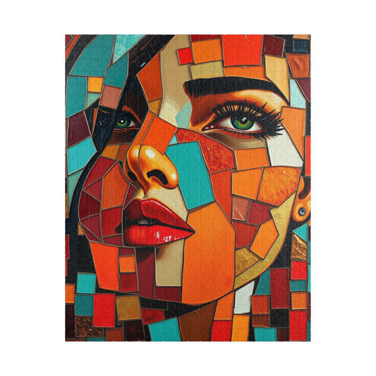 Mosaic Abstract Portrait Jigsaw Puzzle, 110-1014 Pieces Woman with Fragmented Face, Unique Gift for Art Lover, Family Fun, Creative Activity 520 pcs (Vertical) Puzzle The Puzzle Chest