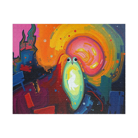 Whimsical Abstract Puzzle, Artistic Jigsaw Game for Family or Solo Fun Home Entertainment, Gift for Puzzle Lover, Colorful Indoor Activity 520 pcs (Horizontal) Puzzle The Puzzle Chest