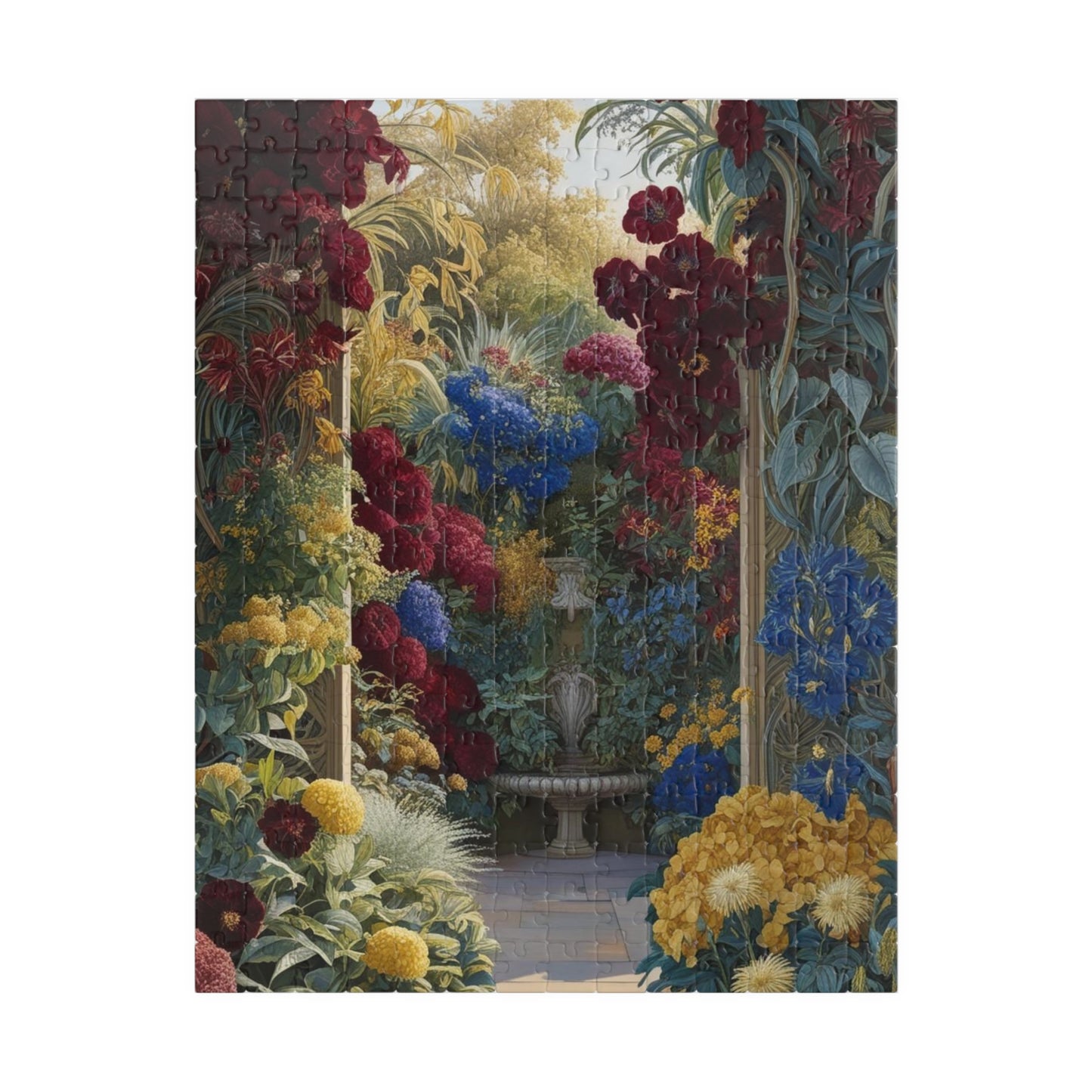 Colorful Floral Garden Puzzle, 110, 252, 520, 1014-piece Flower Adult Jigsaw Game, Creative Gift Idea, Family Activity, Puzzle Lover, Nature Art 252 pcs (Vertical) Puzzle The Puzzle Chest