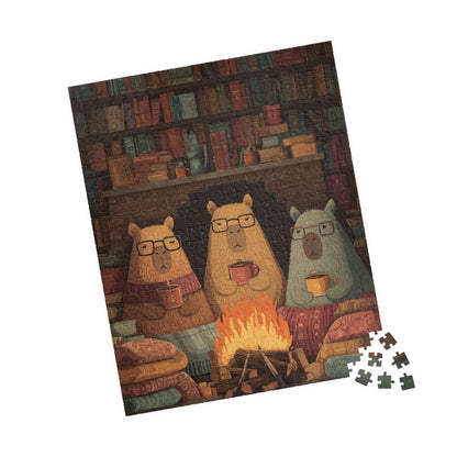 Fireside Reading with Capybaras Jigsaw Puzzle 520 pcs (Vertical) Puzzle The Puzzle Chest