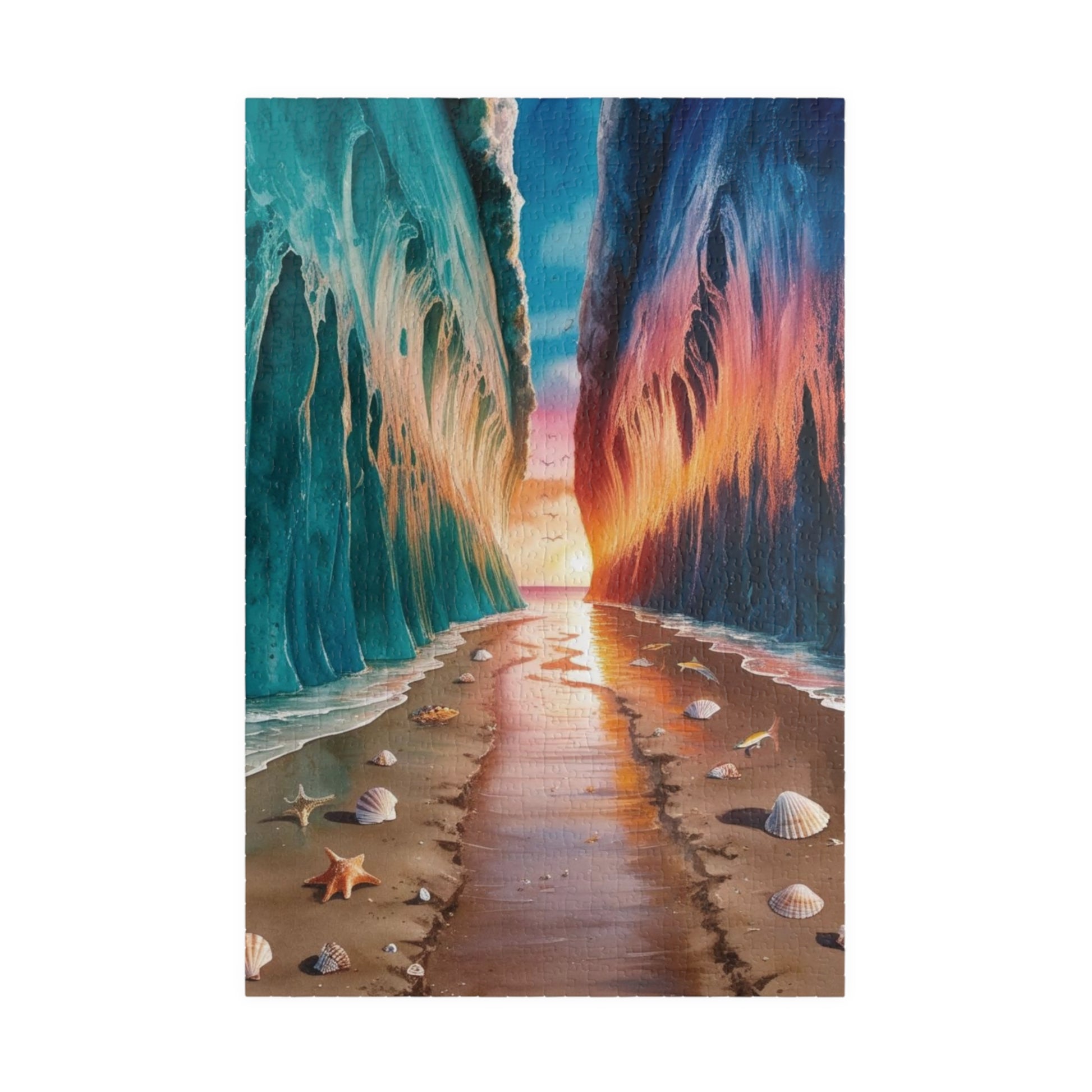 Religious Christian Puzzle: Parting of the Red Sea, Biblical Scene Jigsaw, Educational Activity, Family Game Night, Best Unique Gift, Hobby 1014 pcs (Vertical) Puzzle The Puzzle Chest